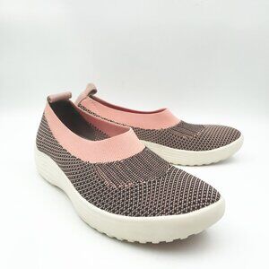 BIONICA Merigold Stretch Knit Pink Black Slip On Sneakers Womens 7